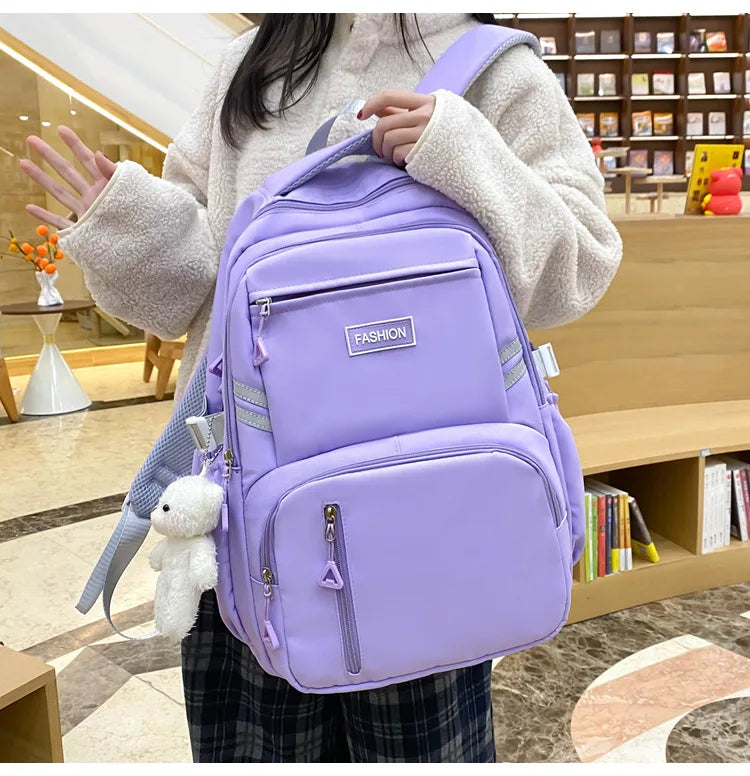 Girls Korean Lightweight School Backpack