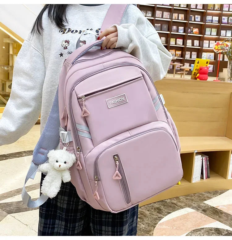 Girls Korean Lightweight School Backpack