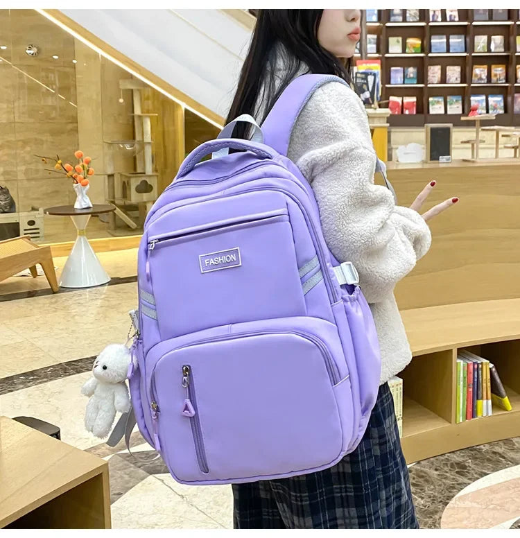 Girls Korean Lightweight School Backpack