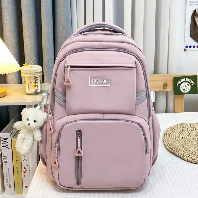 Girls Korean Lightweight School Backpack