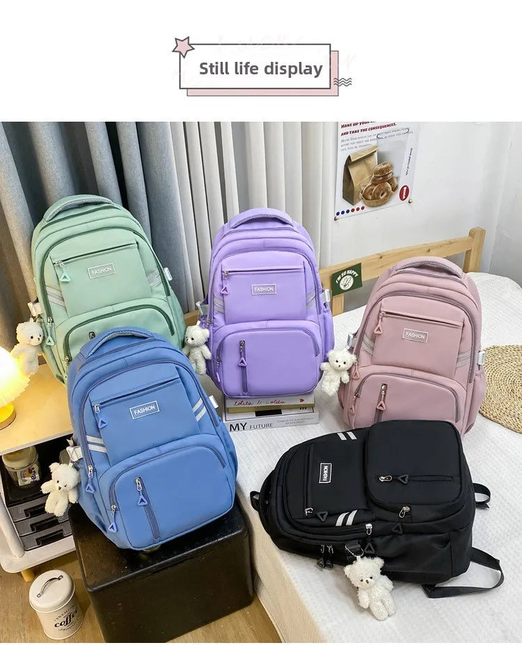 Girls Korean Lightweight School Backpack