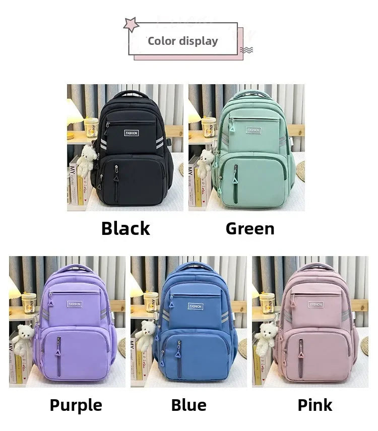 Girls Korean Lightweight School Backpack