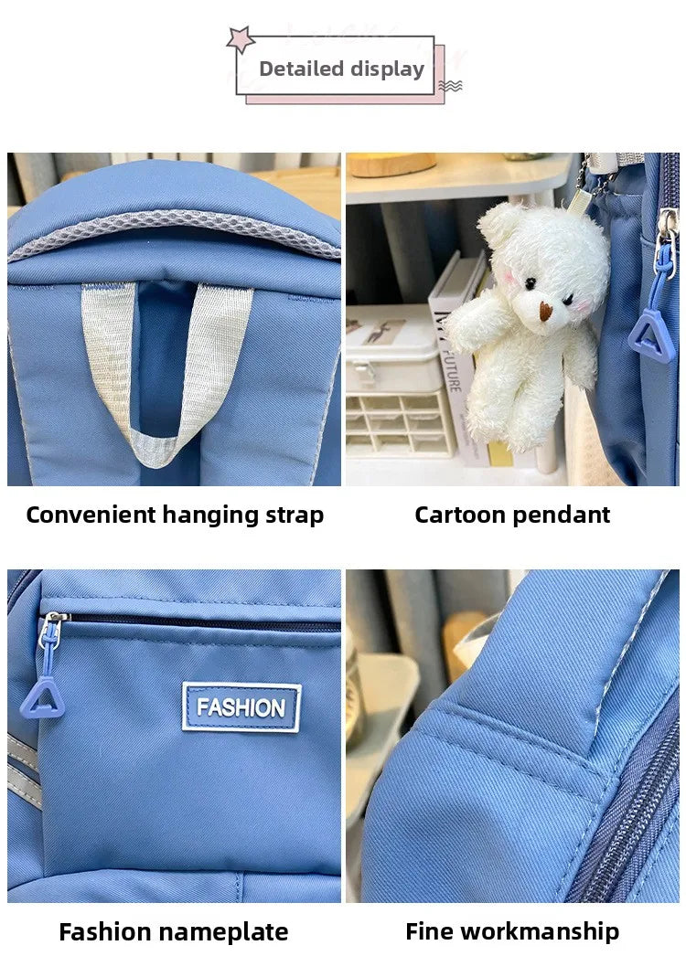 Girls Korean Lightweight School Backpack