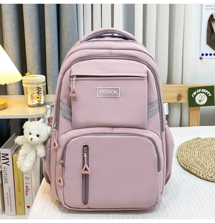 Girls Korean Lightweight School Backpack